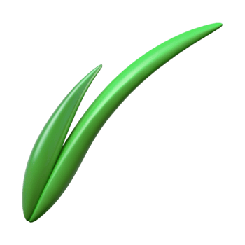 distinguished art deco Single blade of grass, green. NO BACKGROUND with Transparent Background. flawless png