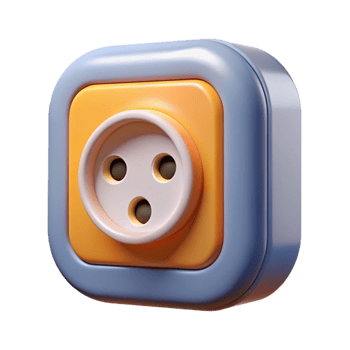 gorgeous iconic Electrical outlet NO BACKGROUND with Transparent Background. png