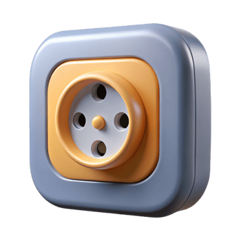 peaceful gorgeous Electrical outlet NO BACKGROUND with Transparent Background. refined png