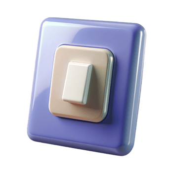 gorgeous ethereal classic Light switch NO BACKGROUND with Transparent Background. masterfully captured png