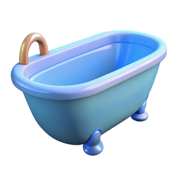 mesmerizing modern Bathtub NO BACKGROUND with Transparent Background. detailed png