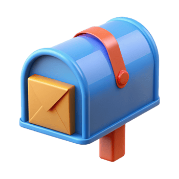picturesque peaceful geometric Mail box NO BACKGROUND with Transparent Background. premium png