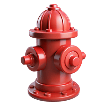 striking dreamy minimalist Fire hydrant NO BACKGROUND with Transparent Background. original png