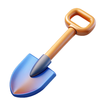 joyful magnificent Shovel NO BACKGROUND with Transparent Background. gallery standard png