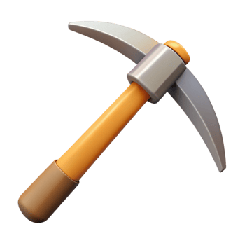 hypnotic classic Pickaxe NO BACKGROUND with Transparent Background. exclusive png