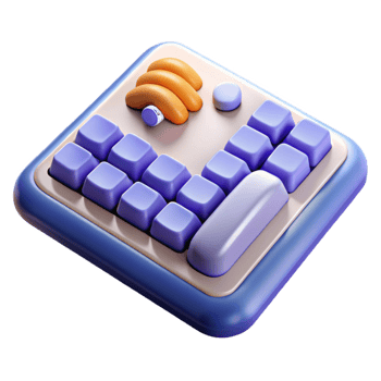 mesmerizing energetic retro Wireless keyboard with numeric keypad. NO BACKGROUND with Transparent Background. 8K png