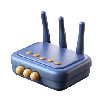 romantic splendid Wireless router with antennas. NO BACKGROUND with Transparent Background. luxury png