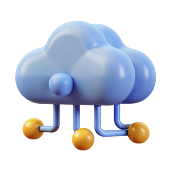 melancholic stunning Cloud computing icon with data streams. NO BACKGROUND with Transparent Background. perfect clarity png