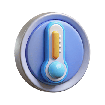 spectacular playful coastal Smart thermostat displaying temperature. NO BACKGROUND with Transparent Background. gallery standard png