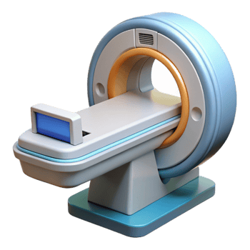 serene quintessential Medical scanner with detailed imaging. NO BACKGROUND with Transparent Background. png