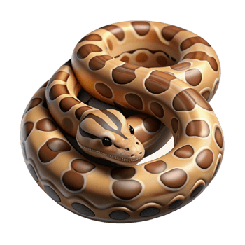 stunning coastal A close-up of a Ball Python, coiled tightly, NO BACKGROUND with Transparent Background. perfect clarity png