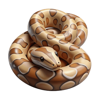 rare bohemian A close-up of a Ball Python, coiled tightly, NO BACKGROUND with Transparent Background. flawless png
