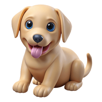 exquisite rare A playful Labrador Retriever puppy, chewing a toy, NO BACKGROUND with Transparent Background. png