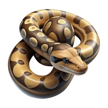 memorable contemporary A close-up of a Ball Python, coiled tightly, NO BACKGROUND with Transparent Background. elite png