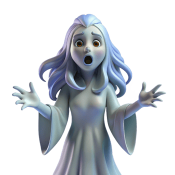 inspired impressionist Banshee, Irish wailing spirit, ethereal, NO BACKGROUND with Transparent Background. elite png