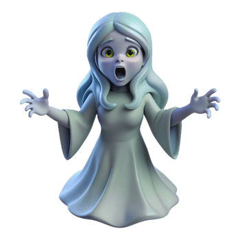 radiant classic Banshee, Irish wailing spirit, ethereal, NO BACKGROUND with Transparent Background. elite png