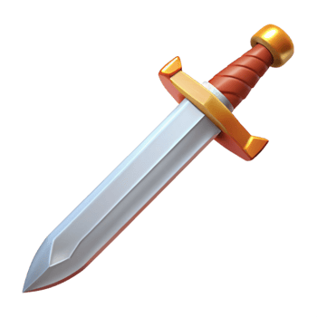 signature mid-century Excalibur, King Arthur's sword. NO BACKGROUND with Transparent Background. authentic png