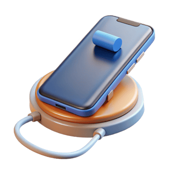glorious organic Smartphone charging wirelessly NO BACKGROUND with Transparent Background. museum quality png