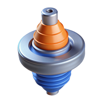 pristine iconic 3D printer extruder nozzle NO BACKGROUND with Transparent Background. png