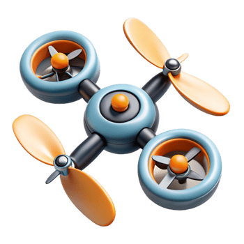 sumptuous victorian Drone propellers spinning NO BACKGROUND with Transparent Background. high resolution png