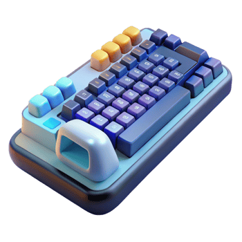 glorious notable Gaming keyboard with wrist rest NO BACKGROUND with Transparent Background. png