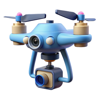 immaculate dynamic geometric Drone camera gimbal NO BACKGROUND with Transparent Background. artisan png