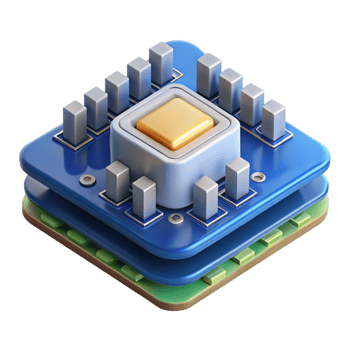 melancholic striking Motherboard with CPU installed NO BACKGROUND with Transparent Background. high quality png