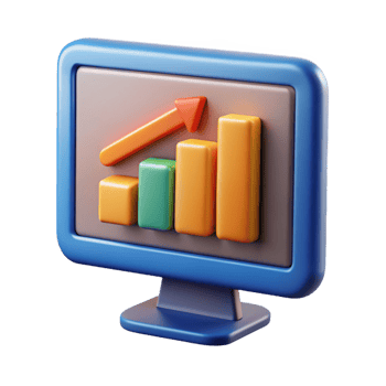 enchanting retro Computer monitor displaying a graph NO BACKGROUND with Transparent Background. luxury png