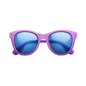 Stylish Purple Sunglasses with Blue Lenses Summer Fashion Accessory png