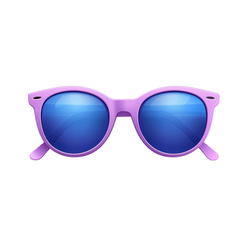 Stylish Lavender Sunglasses with Blue Lenses Summer Fashion Accessory Design png