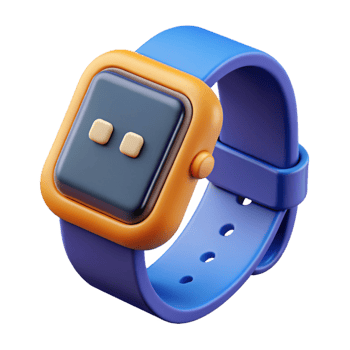 exquisite industrial Smartwatch with fitness tracking display NO BACKGROUND with Transparent Background. sharp png