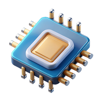 hypnotic victorian Microchip with intricate circuitry NO BACKGROUND with Transparent Background. genuine png