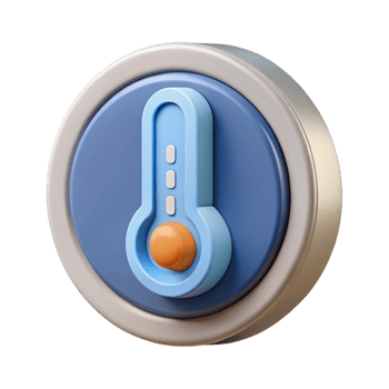 mysterious extraordinary Smart thermostat displaying temperature NO BACKGROUND with Transparent Background. crisp png