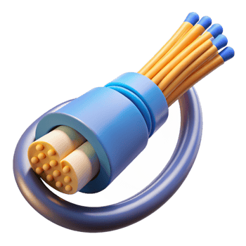 glorious remarkable Fiber optic cable transmitting data NO BACKGROUND with Transparent Background. png