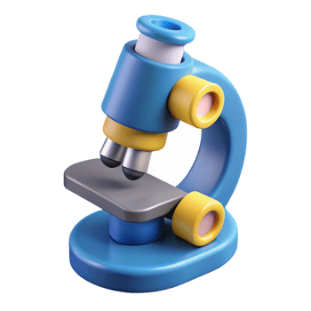 enchanting melancholic nordic Microscope examining microscopic details NO BACKGROUND with Transparent Transparent Background. expertly shot png
