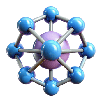 memorable nordic Nanotechnology particle diagram NO BACKGROUND with Transparent Background. expertly shot png
