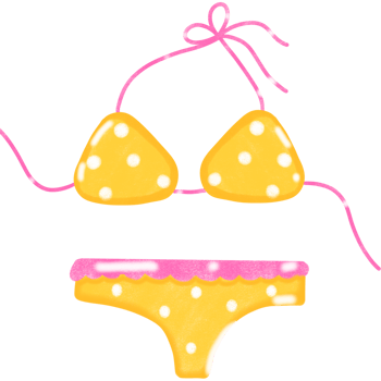 Big summer set with fruits, drinks, pool floats, png