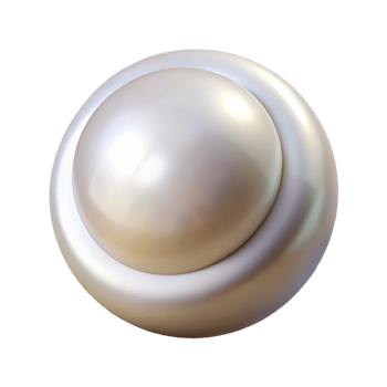dazzling reflective industrial A single button, round and pearly white. NO BACKGROUND with Transparent Background. original png