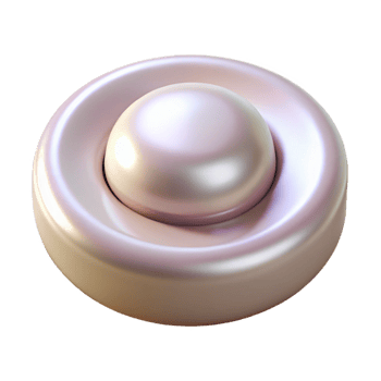 extraordinary remarkable A single button, round and pearly white. NO BACKGROUND with Transparent Background. png