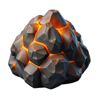 enchanting calm elegant Volcanic rock NO BACKGROUND with Transparent Background. exclusive png