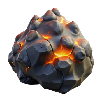 dynamic beautiful Volcanic rock NO BACKGROUND with Transparent Background. top-tier png