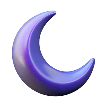 exquisite geometric Crescent moon NO BACKGROUND with Transparent Background. studio quality png