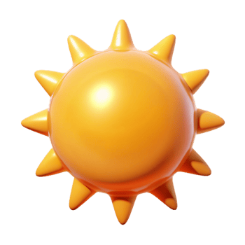 elegant unforgettable Sun NO BACKGROUND with Transparent Background. png