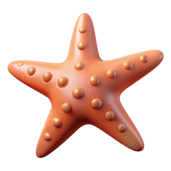 remarkable retro Starfish NO BACKGROUND with Transparent Background. authentic png