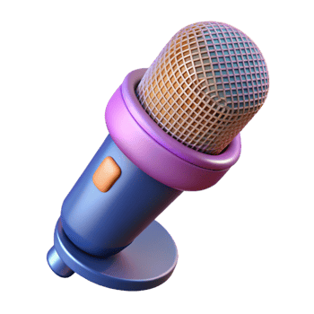 bold serene A microphone, studio quality, NO BACKGROUND with Transparent Background. flawless png