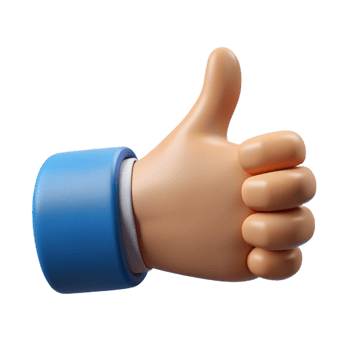 elegant melancholic industrial A hand giving a thumbs up gesture, NO BACKGROUND with Transparent Background. expertly shot png