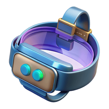dramatic stunning High-tech wearable computer with holographic display and voice controls. NO BACKGROUND with Transparent Background. genuine png