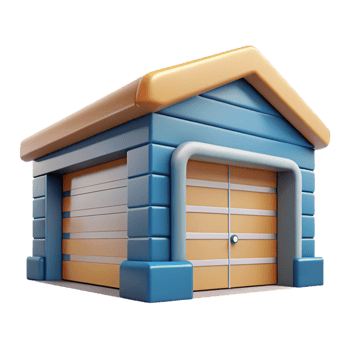 gorgeous contemporary Garage door, sectional, automatic, NO BACKGROUND with Transparent Background. detailed png
