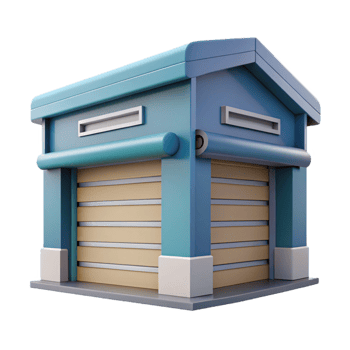 playful vibrant Garage door, sectional, automatic, NO BACKGROUND with Transparent Background. elite png