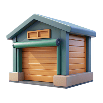 breathtaking nostalgic mid-century Garage door, sectional, automatic, NO BACKGROUND with Transparent Background. gallery standard png